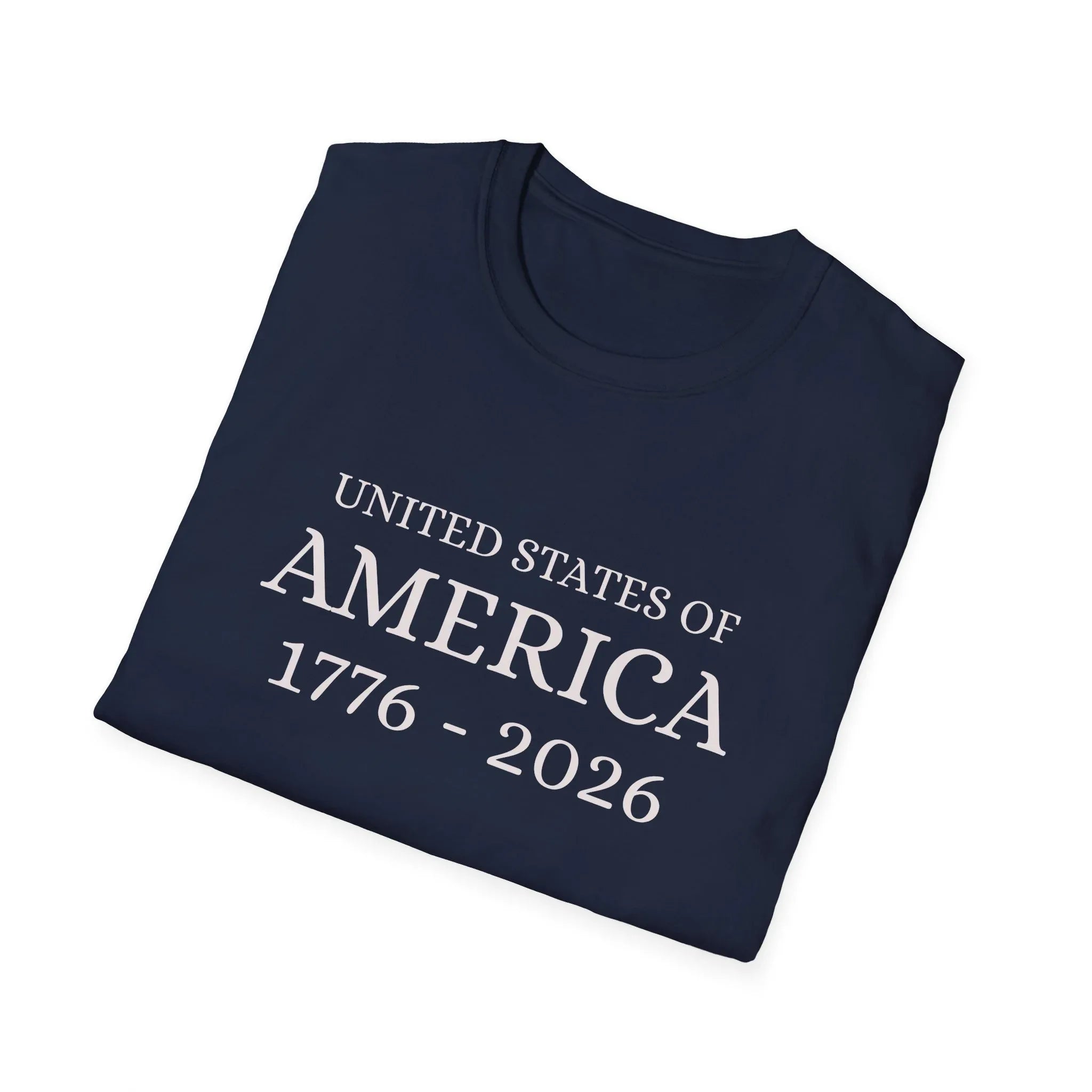 United States of America 1776-2026 T-Shirt | Patriotic Vintage Text - 250 USA Celebration