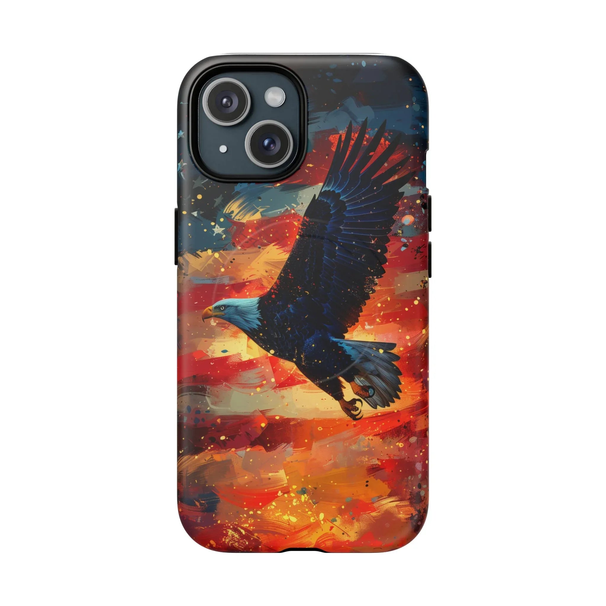 Eagle Flag Magnetic Phone Case, Patriotic iPhone Cover, Tough Cell Phone Cases, Gift for Veterans, Independence Day Accessories - 250 USA Celebration