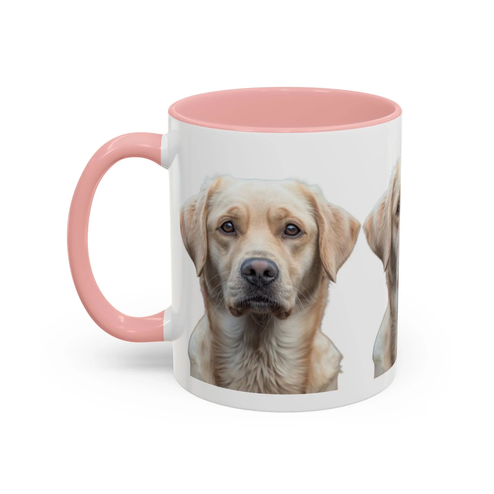 Soulful Labrador Portrait Accent Coffee Mug, Cute Dog Face Ceramic Mug - 250 USA Celebration