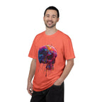 Colorful Drip Skull T-shirt | Watercolor Skull Shirt, Artistic Gothic Tee - 250 USA Celebration