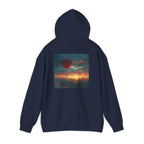 Romantic Sunset Hoodie with Hot Air Balloon, Unisex Sweatshirt for Valentines Day, Valentine's Day T-Shirts, Personalized Valentine's Gifts - 250 USA Celebration