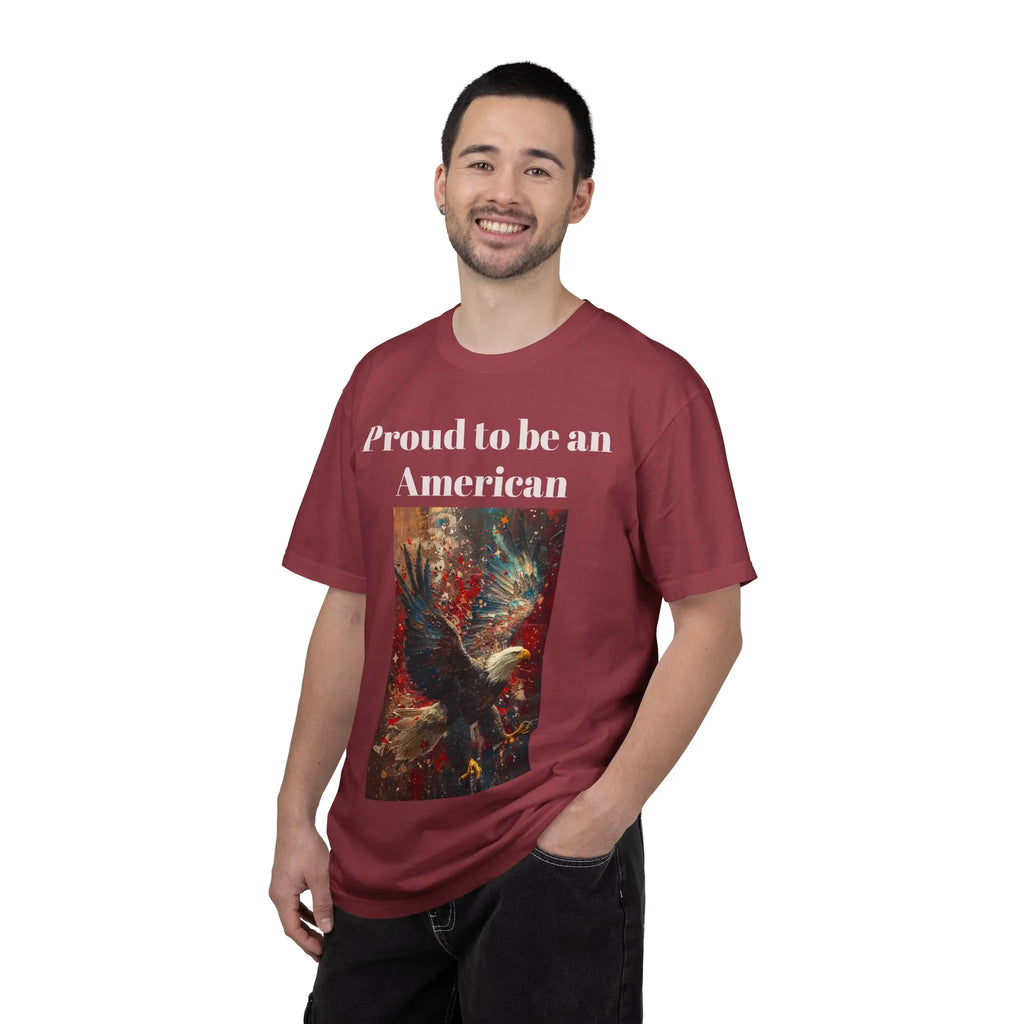 Patriotic Eagle T-Shirt, Proud to be an American Tee, Unisex Graphic T-Shirt, Independence Day Gift, Casual Wear, Eagle Design Shirt - 250 USA Celebration