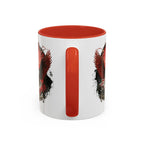 Red Eagle Emblem Accent Coffee Mug | Patriotic Eagle Design - 250 USA Celebration