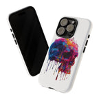 Colorful Drip Skull Phone Case | Hard Plastic Protective Case - 250 USA Celebration