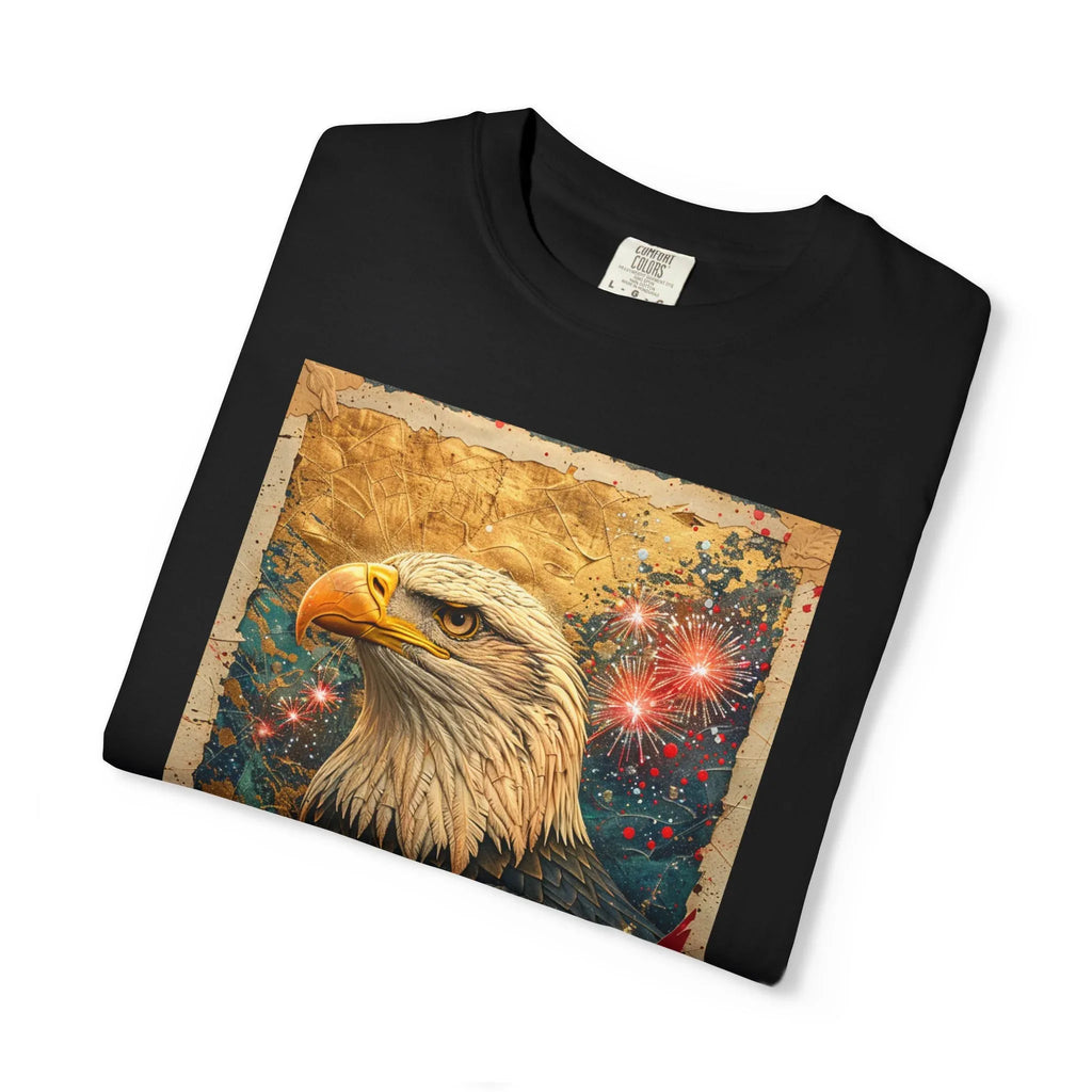 Bald Eagle with American Flag T-Shirt | Patriotic Vintage USA - 250 USA Celebration