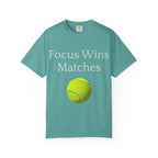 Focus Wins Matches Tennis Ball T-shirt | Tennis Graphic Tee - 250 USA Celebration