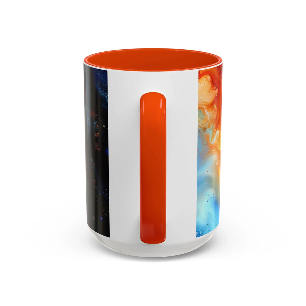 Colorful Mugs (11oz, 15oz) Intense abstract oil splat- coffee cup - 250 USA Celebration