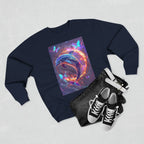 Neon Mystic Dolphin Ring sweatshirt | Glowing Butterflies, Fantasy Ocean Art - 250 USA Celebration