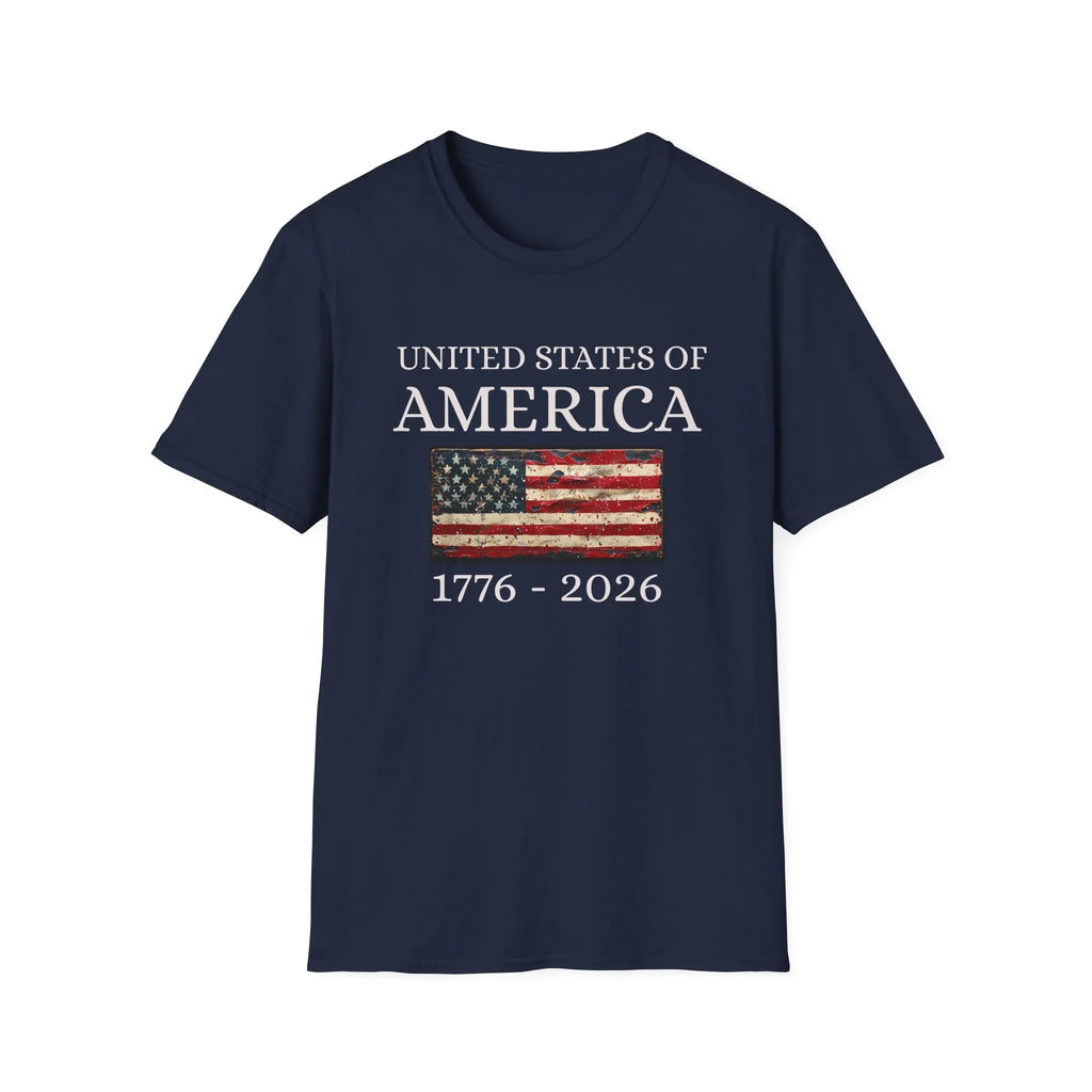 United States of America Patriotic America First T-Shirt | USA Flag - 250 USA Celebration