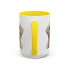 Soulful Labrador Portrait Accent Coffee Mug, Cute Dog Face Ceramic Mug - 250 USA Celebration