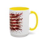 Patriotic 250th Anniversary Coffee Mug – American Flag Splash Accent (11/15oz)