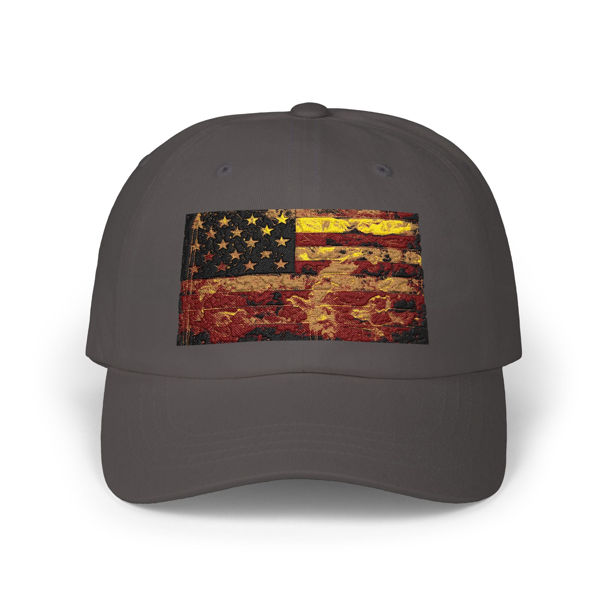 Classic Dad Cap — Distressed American Flag Embroidered Hat