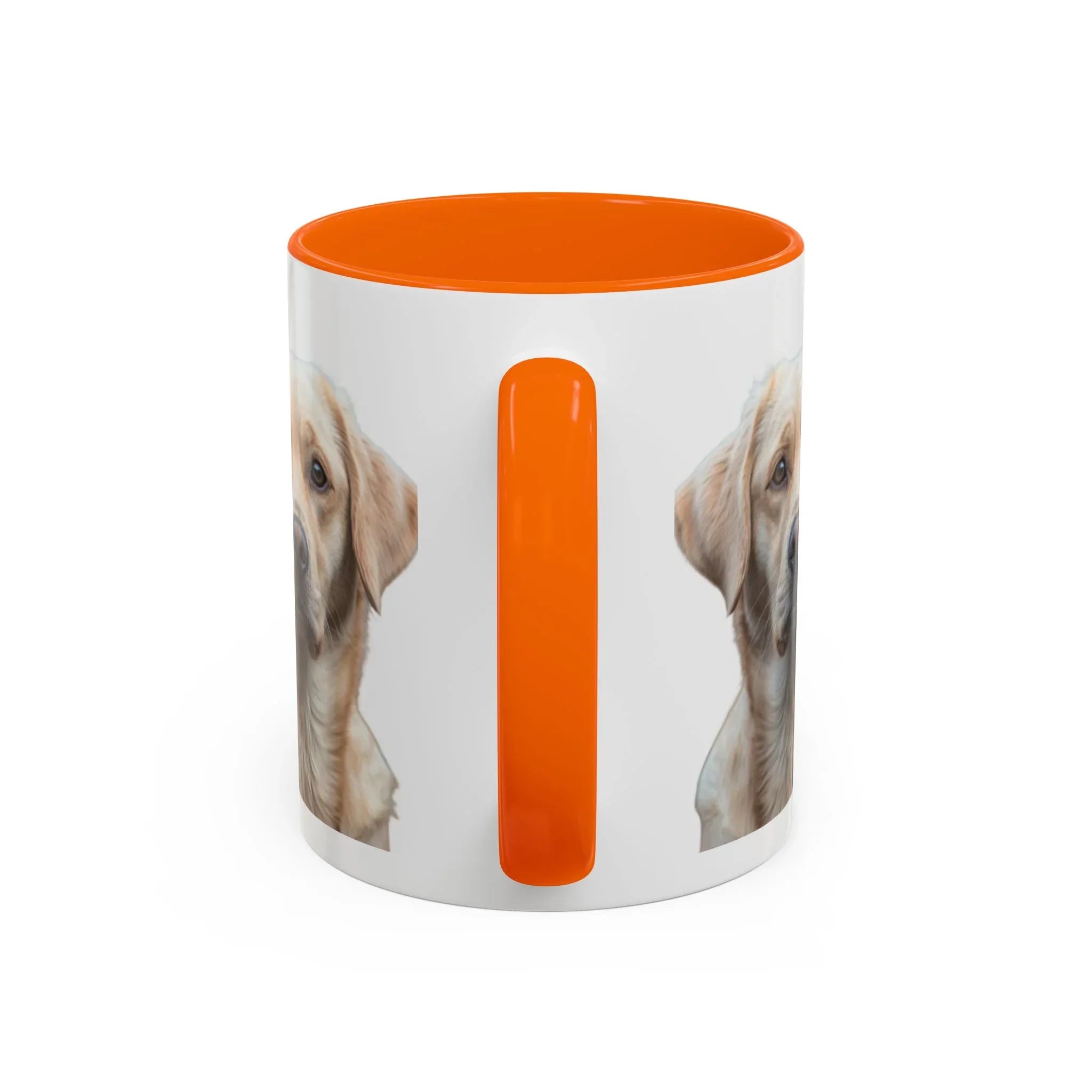 Soulful Labrador Portrait Accent Coffee Mug, Cute Dog Face Ceramic Mug - 250 USA Celebration