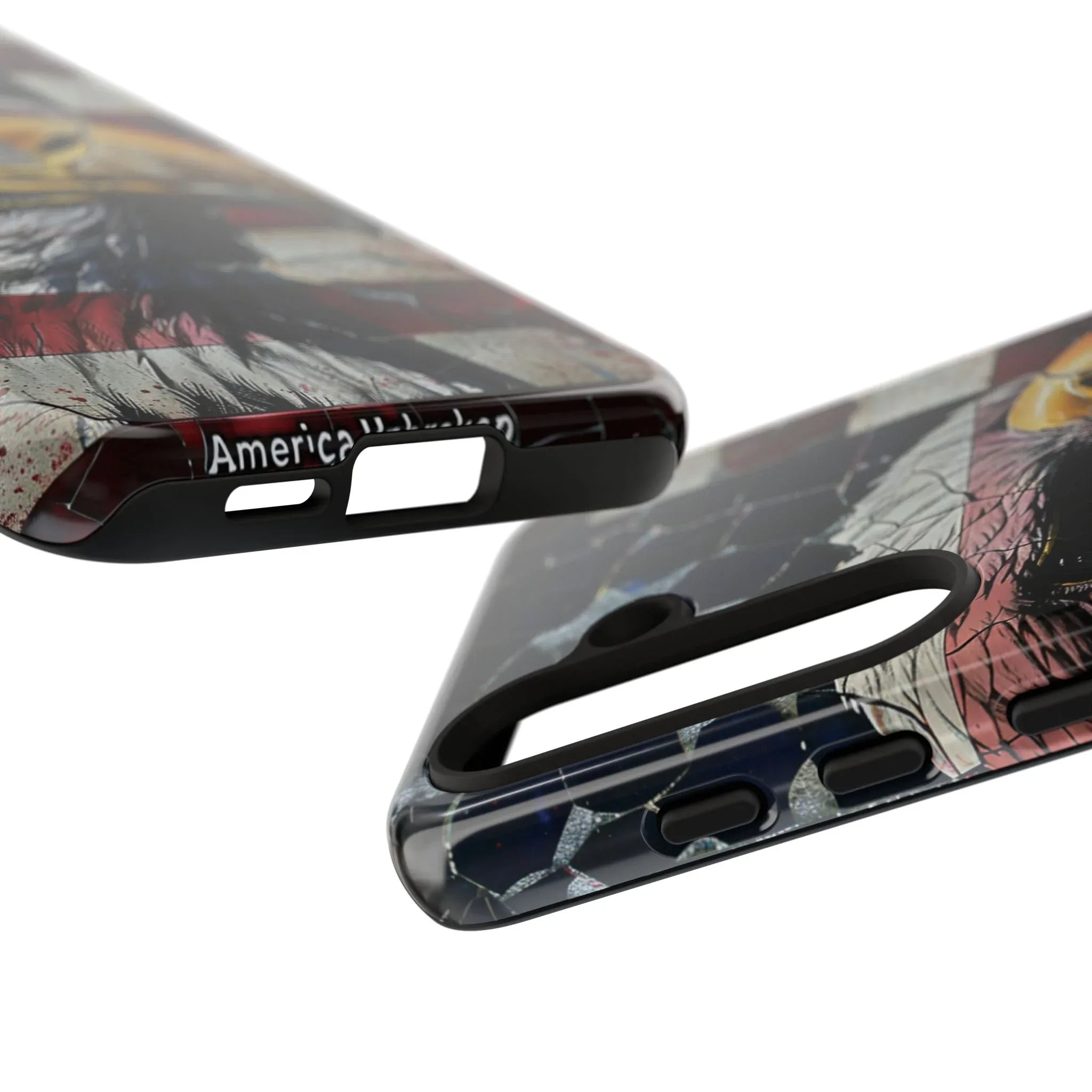 American Flag Bald Eagle phone case | Patriotic iPhone cover, cracked vintage flag design - 250 USA Celebration