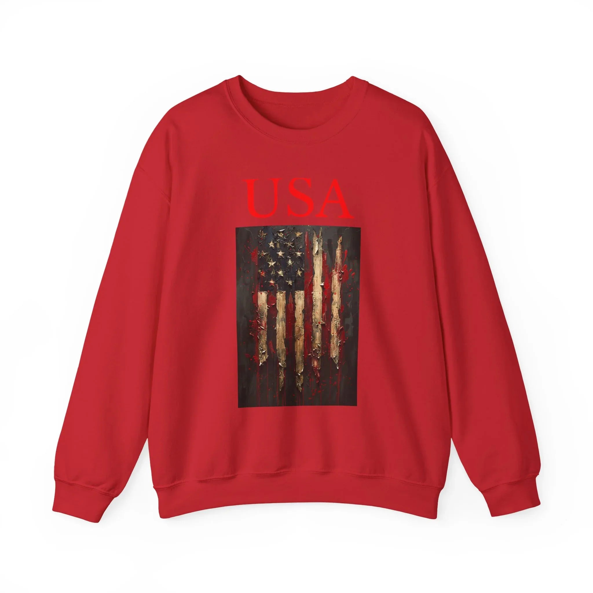 Patriotic Eagle Sweatshirt, USA Flag Crewneck, Unisex Casual Wear, Independence Day Outfit, All-American Style, Gifts for Veterans - 250 USA Celebration