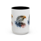 American Flag Bald Eagle Mug | Accent Coffee Mug - 250 USA Celebration
