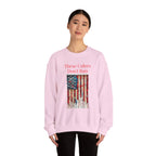 Patriotic Vintage Crewneck Sweatshirt, USA Flag Design, Unisex Sweatshirt, Cozy Apparel for Independence Day, Gift for Veterans
