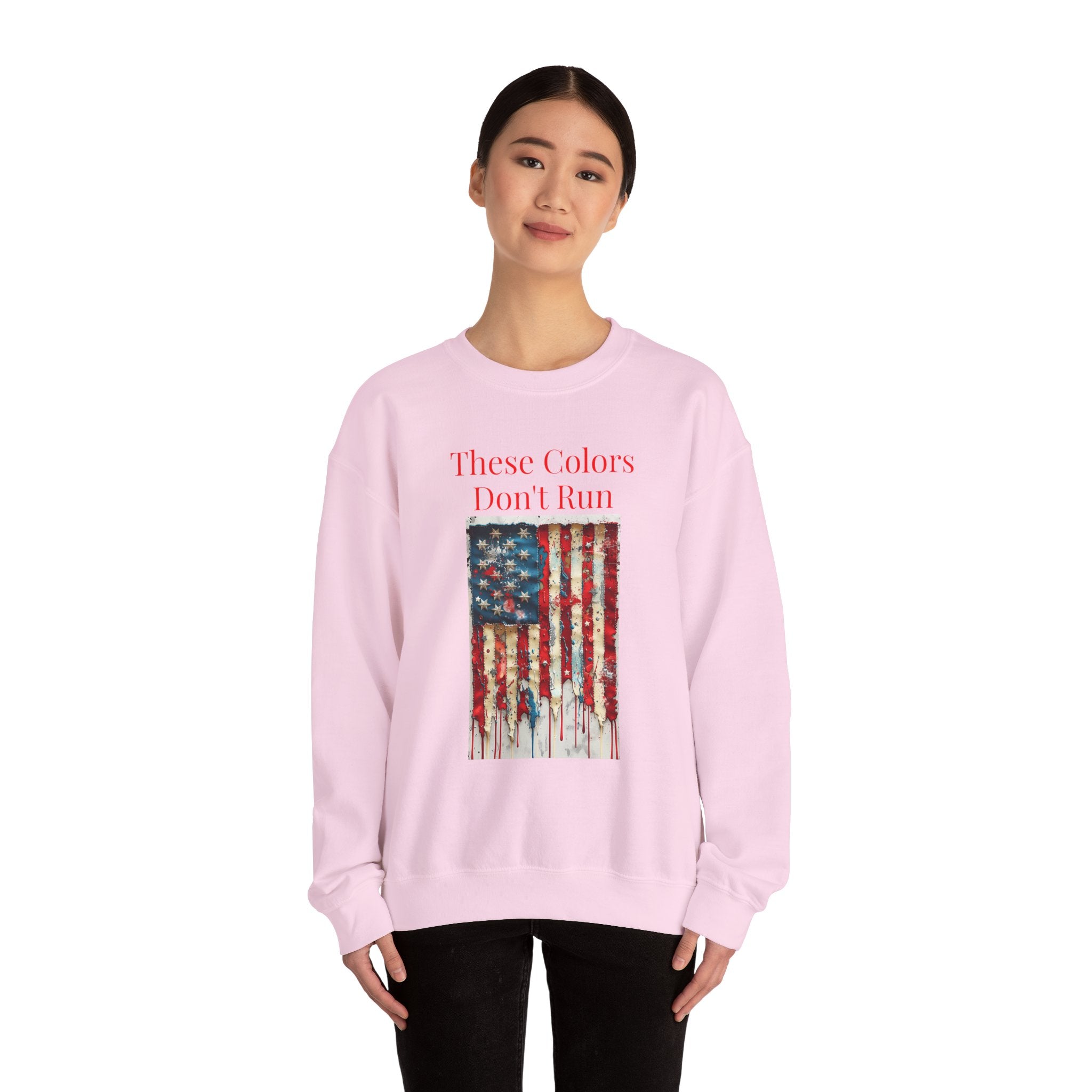 Patriotic Vintage Crewneck Sweatshirt, USA Flag Design, Unisex Sweatshirt, Cozy Apparel for Independence Day, Gift for Veterans