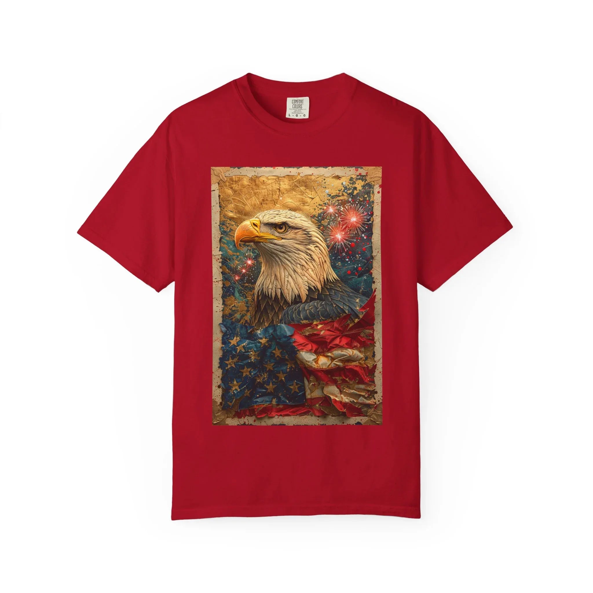 Bald Eagle with American Flag T-Shirt | Patriotic Vintage USA - 250 USA Celebration