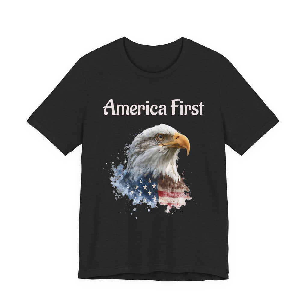 America First Eagle T-Shirt – Patriotic Bald Eagle Tee