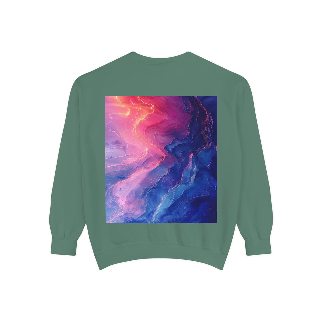 Hyper Bloom Fracture: Psychedelic tee with shattering florals in electric turquoise & magenta flares. Unisex trippy festival flair! - 250 USA Celebration