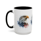 American Flag Bald Eagle Mug | Accent Coffee Mug - 250 USA Celebration