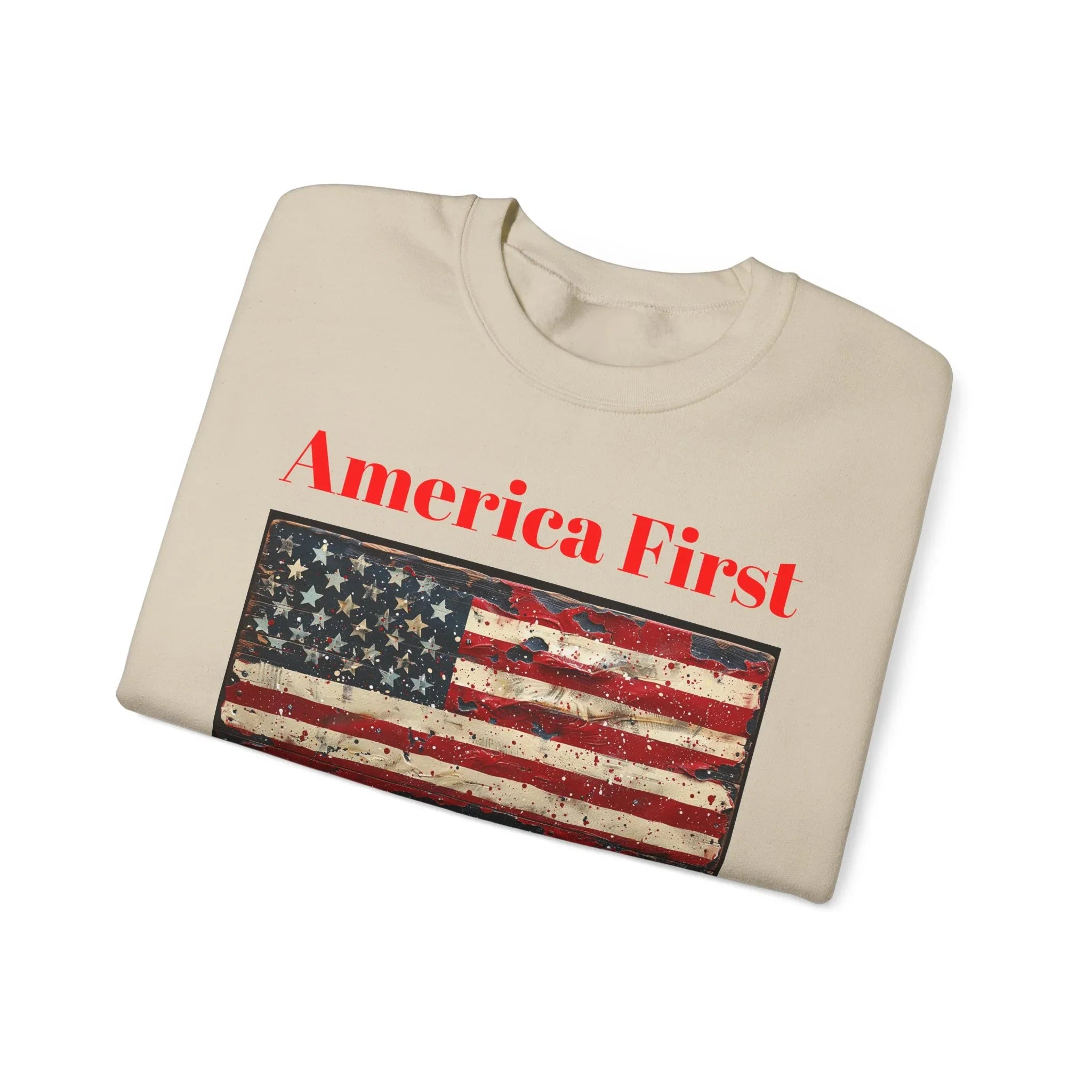 Patriotic American Crewneck Sweatshirt, USA Graphic Tees, Flag T-Shirts, Independence Apparel, Funny Patriotic Shirts, Custom American Tees - 250 USA Celebration