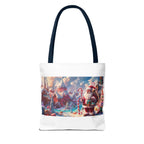 Santa Claus Holiday Tote Bag, AOP Printing, Christmas Gift Bag, Festive Shopping Tote, Fun Winter Accessories, Unique Holiday Item - 250 USA Celebration