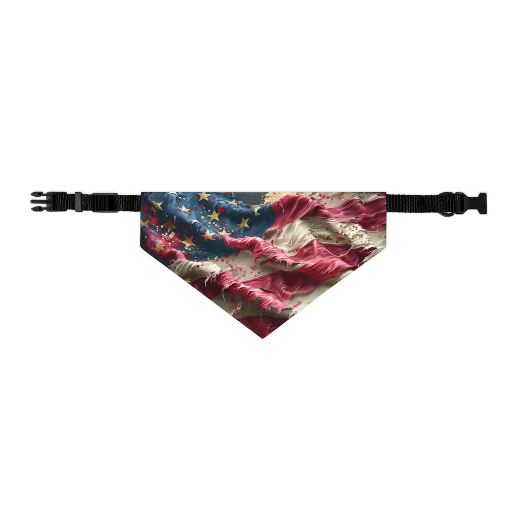 Patriotic American Flag Pet Bandana Collar – USA Stars & Stripes Dog Bandana