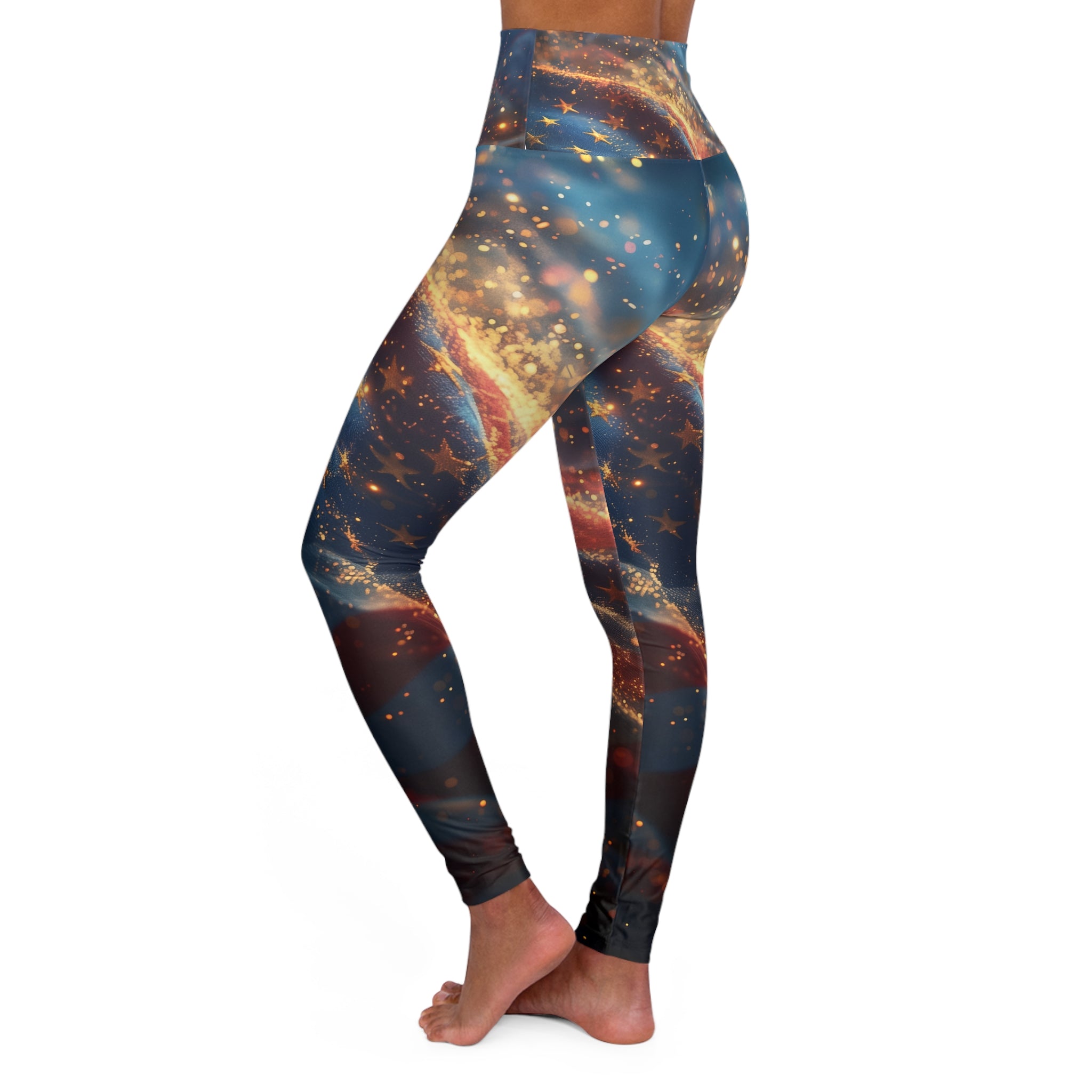 Galaxy Starburst High-Waist Yoga Leggings