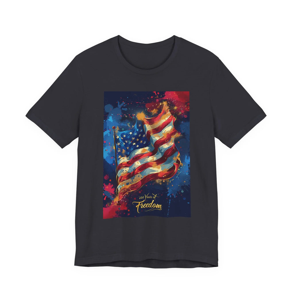 Patriotic Freedom Tee, Unisex Jersey Short Sleeve Tee, American Flag Shirt, Fourth of July Apparel, Independence Day Outfit, Gift for [...] - 250 USA Celebration