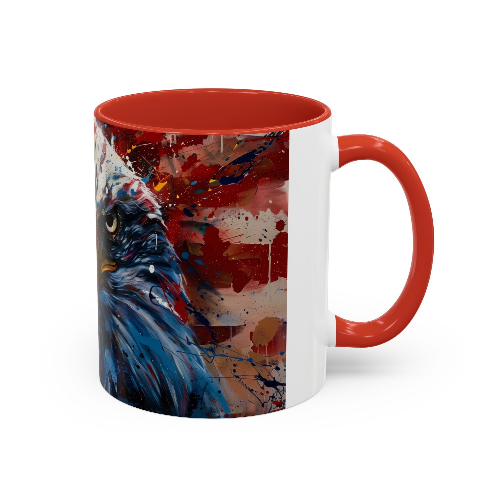 Patriotic Eagle Coffee Mug - Bold American Bald Eagle Art (11/15oz)