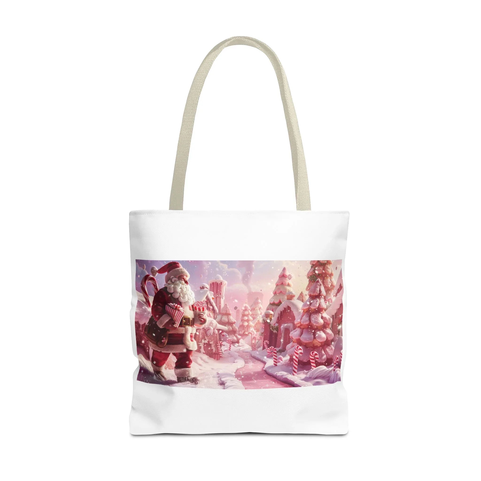 Santa Claus Holiday Tote Bag, AOP Printing, Christmas Gift Bag, Festive Shopping Tote, Fun Winter Accessories, Unique Holiday Item - 250 USA Celebration