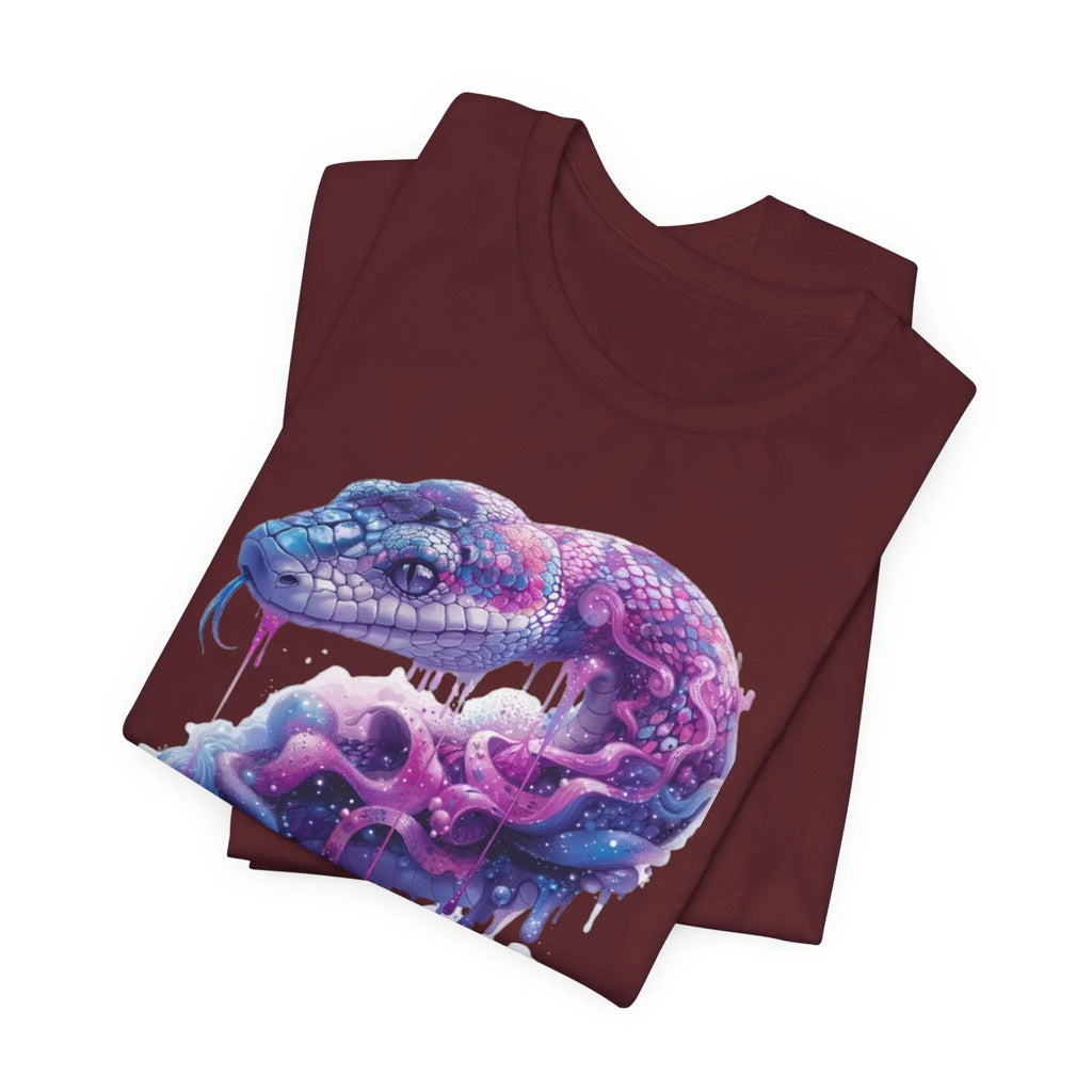 Psychedelic Rainbow Ouroboros Tee | Galaxy Fractal Mushroom Snake - 250 USA Celebration