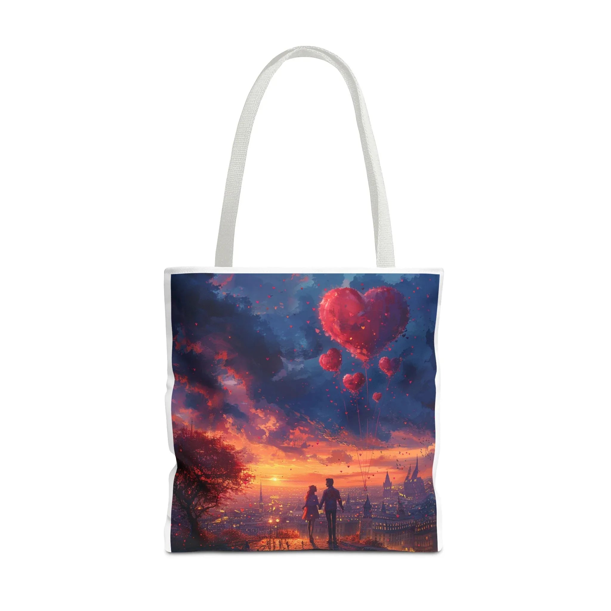 Romantic Heart Tote Bag, Date Nights, Valentine's Day, Travel, Valentine's Day Women's Merchandise, Cute Love Apparel, Valentine's Gifts, - 250 USA Celebration