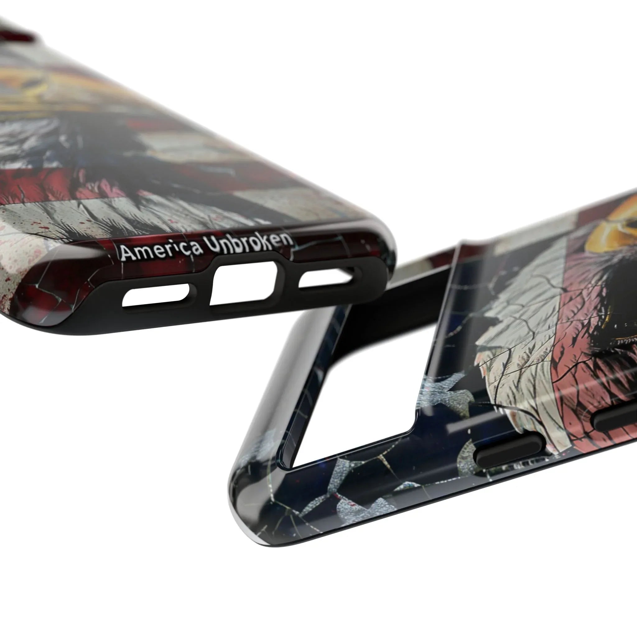 American Flag Bald Eagle phone case | Patriotic iPhone cover, cracked vintage flag design - 250 USA Celebration