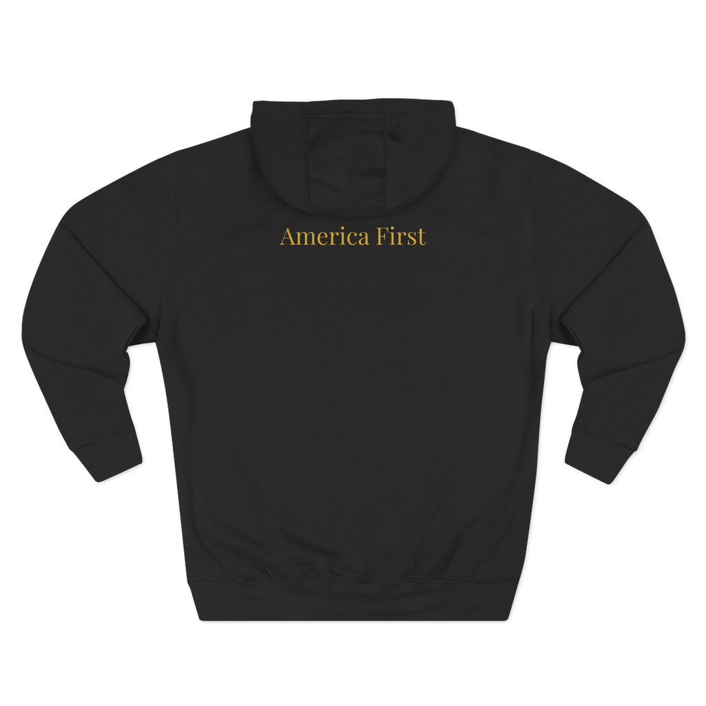 America First Fleece Hoodie — Patriotic 1776–2026
