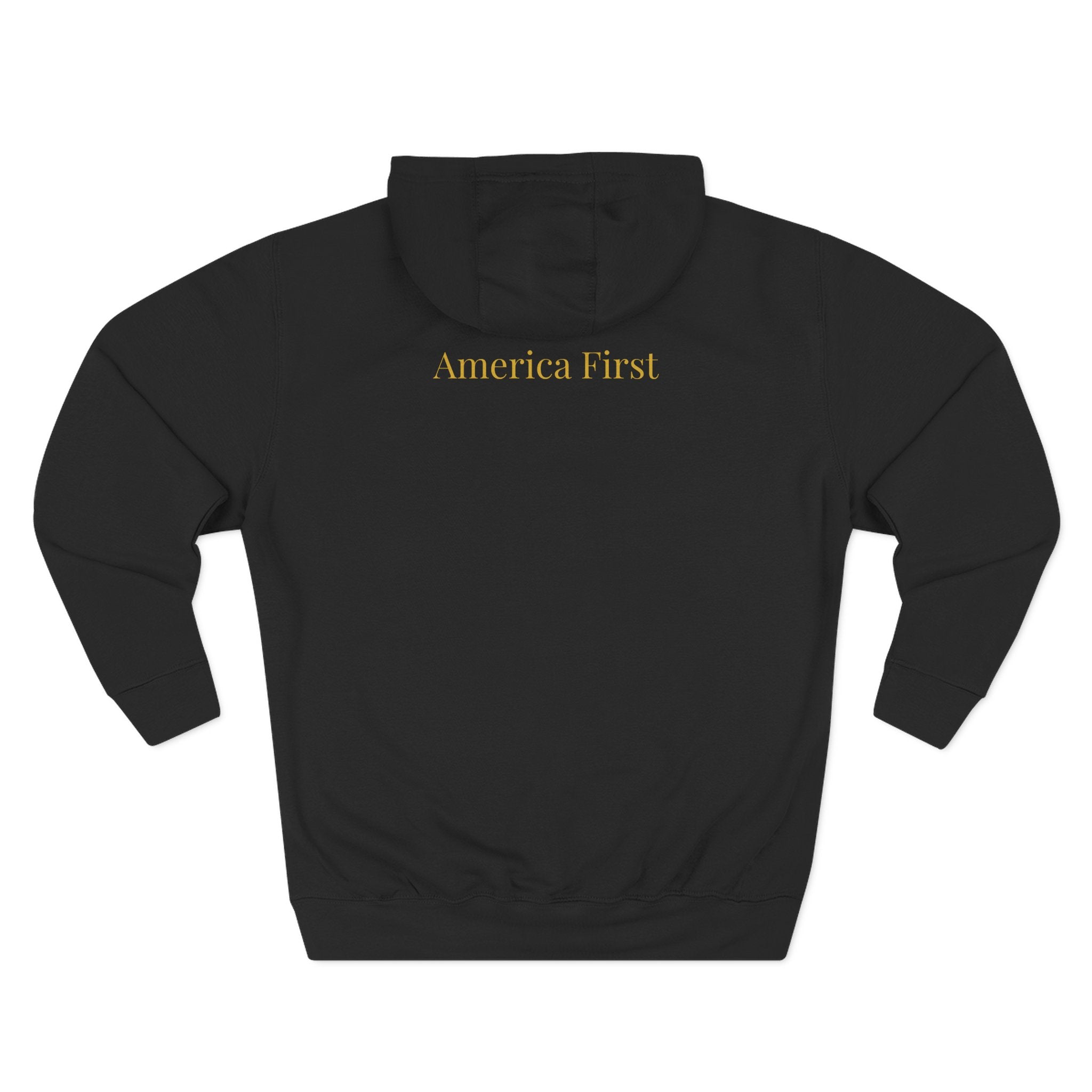 America First Fleece Hoodie — Patriotic 1776–2026