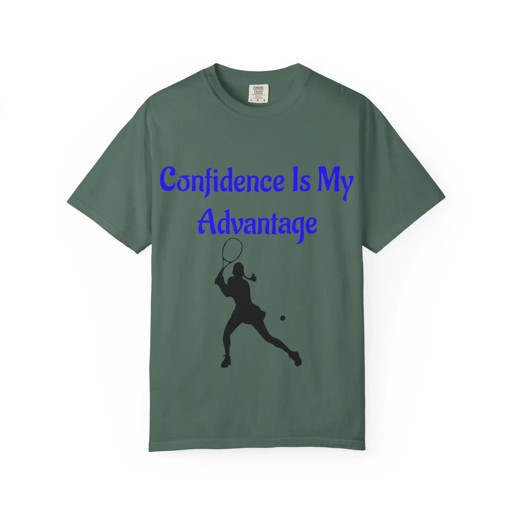 Confidence Is My Advantage Tennis Player T-Shirt | Tennis Quote Tee - 250 USA Celebration