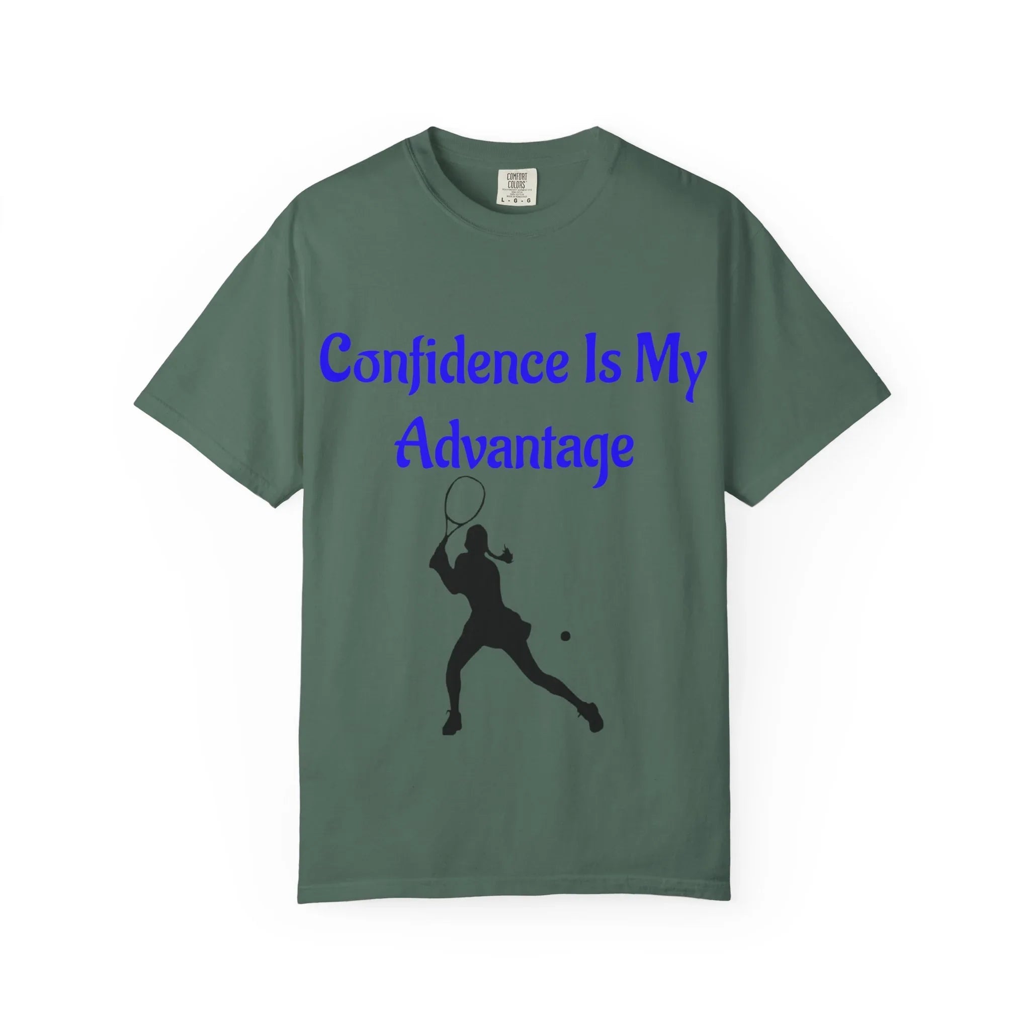 Confidence Is My Advantage Tennis Player T-Shirt | Tennis Quote Tee - 250 USA Celebration