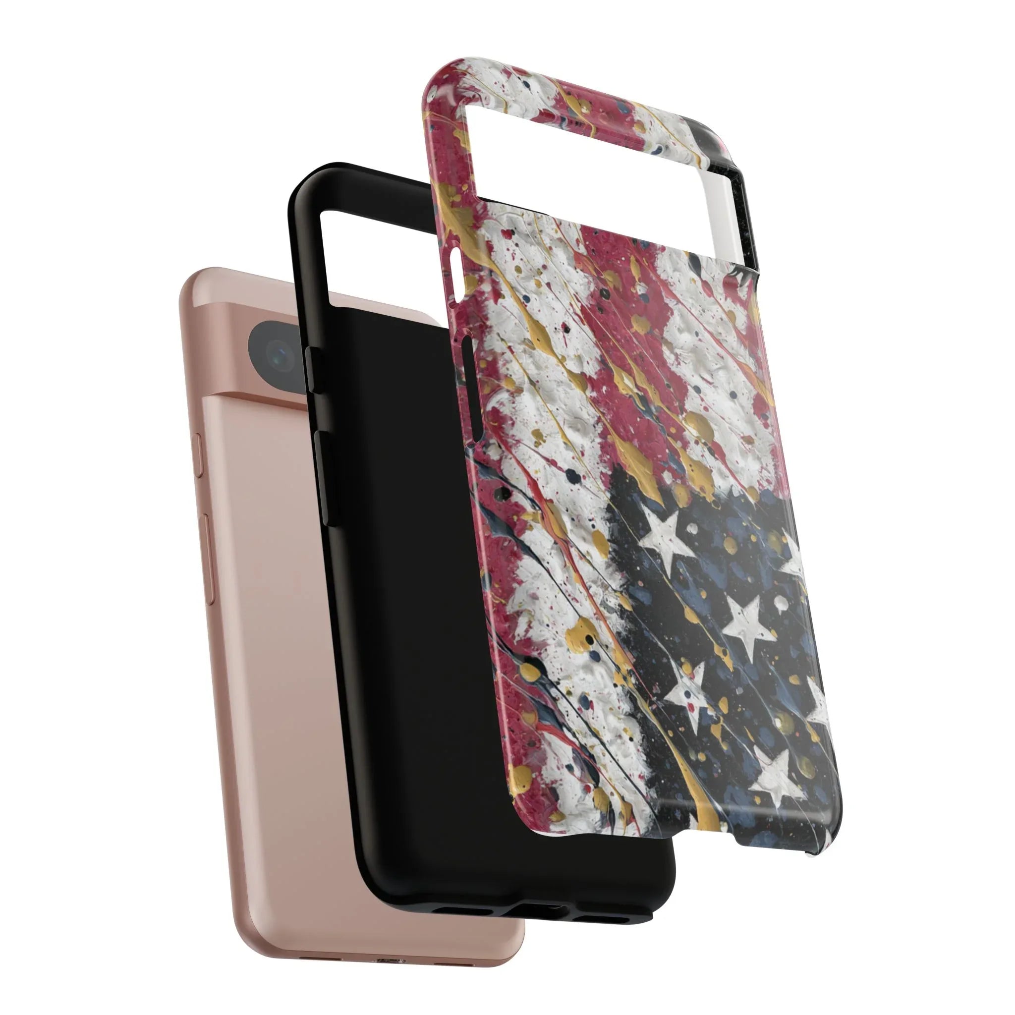 Abstract Drip American Flag Phone Case | Tough Case - 250 USA Celebration