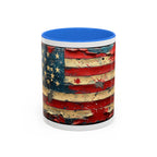 Colorful Mugs (11oz, 15oz), American Flag, Patriotic Flag coffee cup