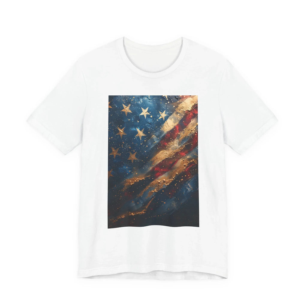 Patriotic Short Sleeve Tee, Unisex Casual Wear, Fourth of July Shirt, Independence Day Gift, Amercan Flag T-Shirt - 250 USA Celebration