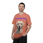 I Love My Dog Labrador Portrait T-shirt | Dog Lover Tee - 250 USA Celebration