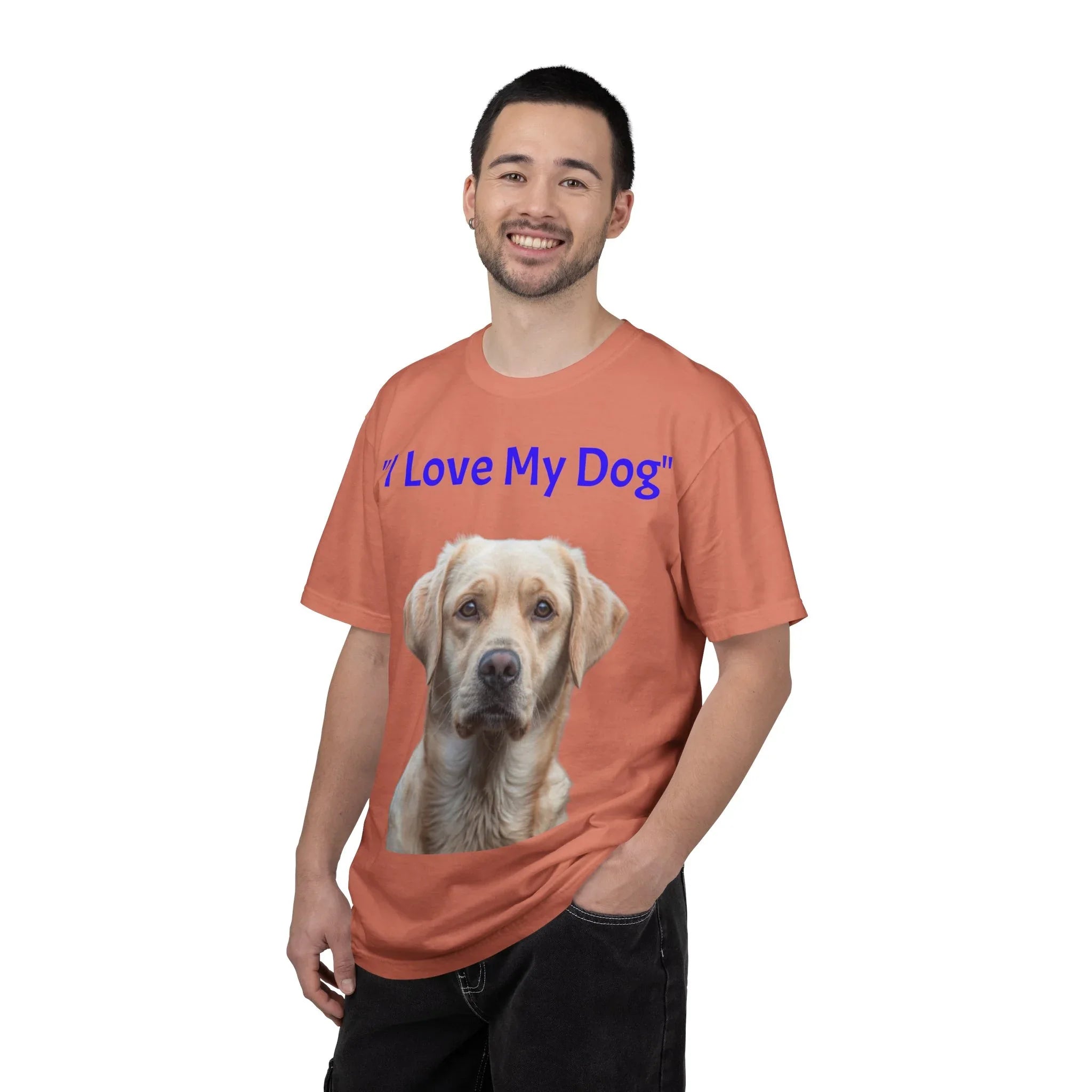 I Love My Dog Labrador Portrait T-shirt | Dog Lover Tee - 250 USA Celebration