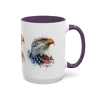 American Flag Bald Eagle Mug | Accent Coffee Mug - 250 USA Celebration