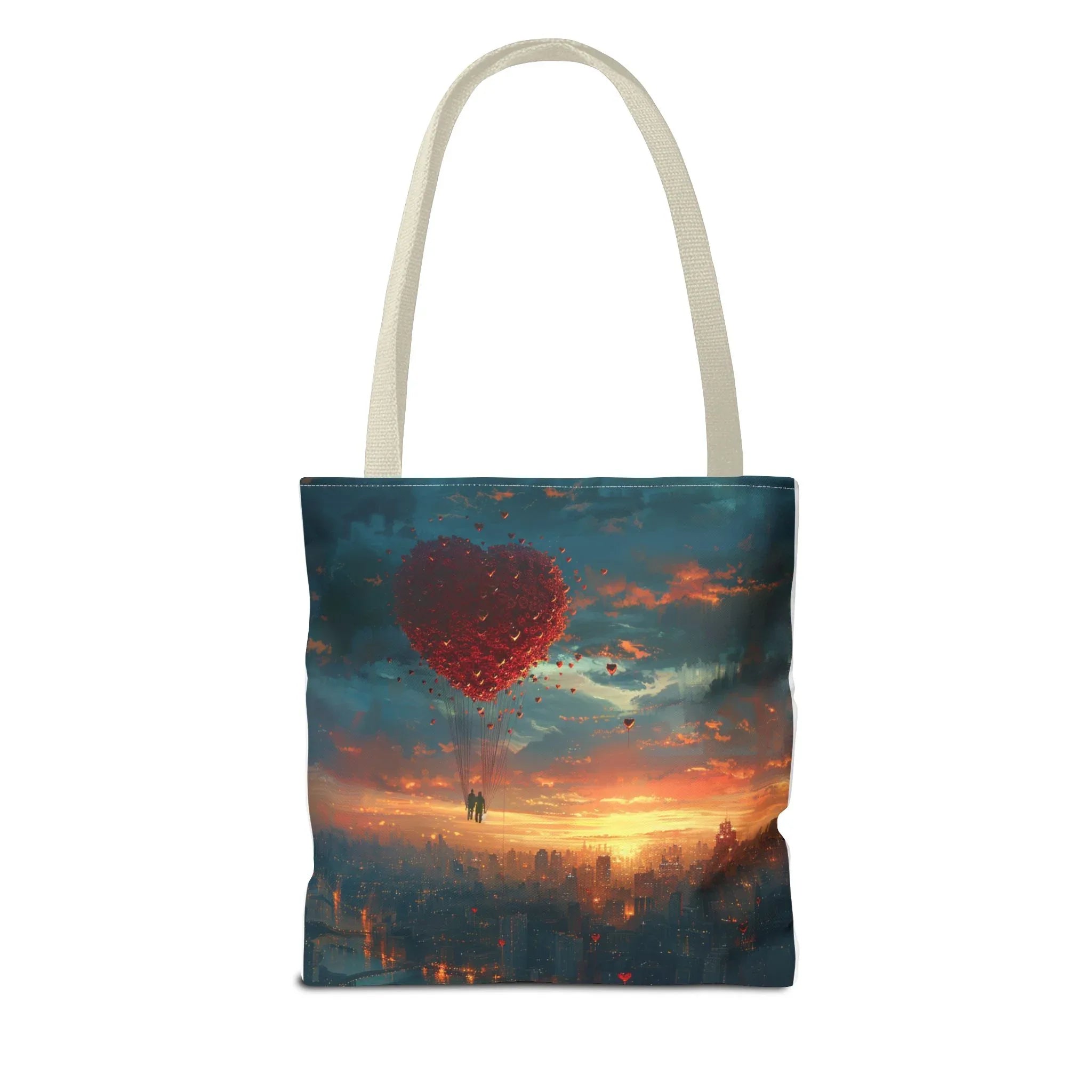 Romantic Heart Tote Bag, Date Nights, Valentine's Day, Travel, Valentine's Day Women's Merchandise, Cute Love Apparel, Valentine's Gifts, - 250 USA Celebration