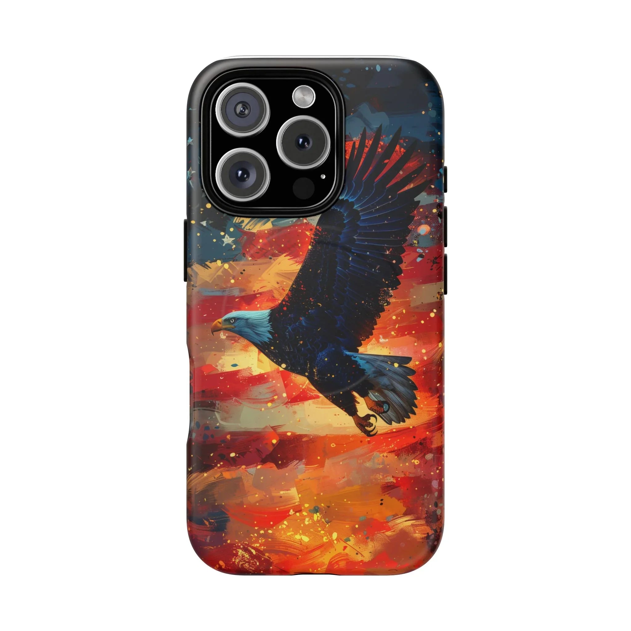 Eagle Flag Magnetic Phone Case, Patriotic iPhone Cover, Tough Cell Phone Cases, Gift for Veterans, Independence Day Accessories - 250 USA Celebration