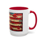 Colorful Mugs (11oz, 15oz), American Flag, Patriotic Flag coffee cup