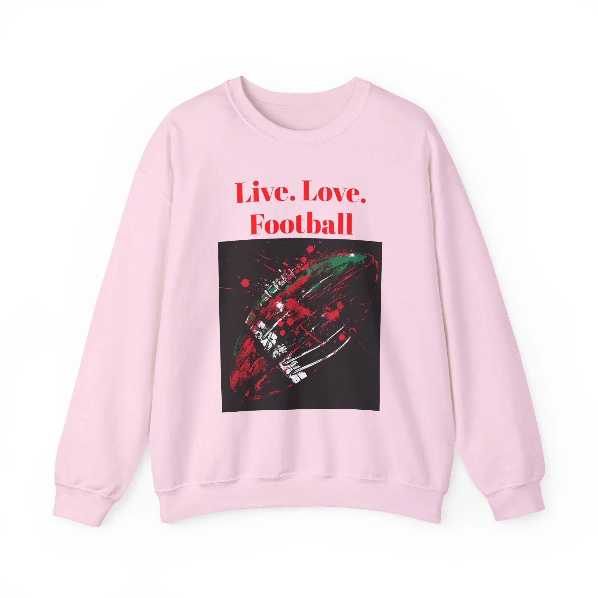 Football Sweatshirt, Live Love Football Crewneck Jumper, Sports Fan Gift, Game Day Apparel, Team Spirit Top, Unisex Sweatshirt - 250 USA Celebration